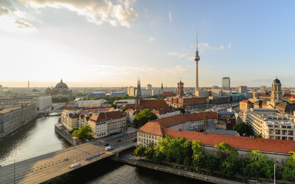 Widok na współczesny Berlin